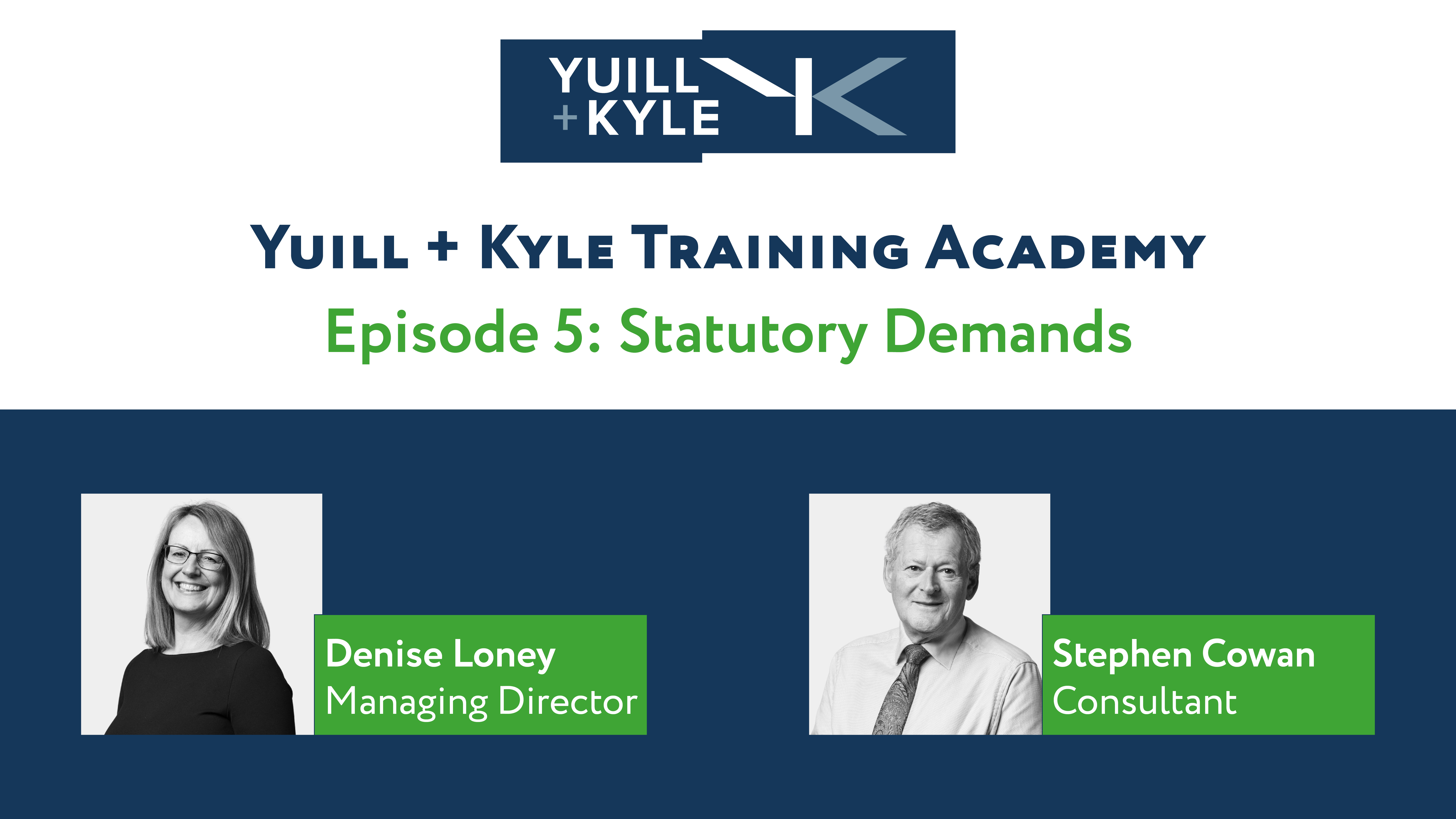 Y+K Podcast Episode 5 Statutory Demands