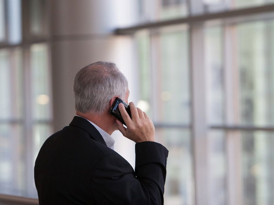 Man talking on phone