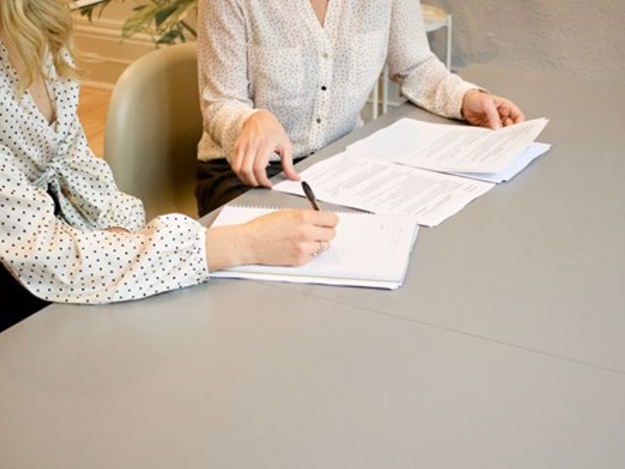 two women having a meeting